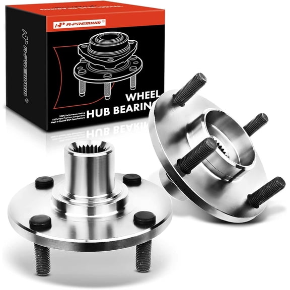 A-Premium 2 x Front Wheel Hub Assembly with 4-Lug Compatible with Ford Focus 2000-2011, Replace # 518510
