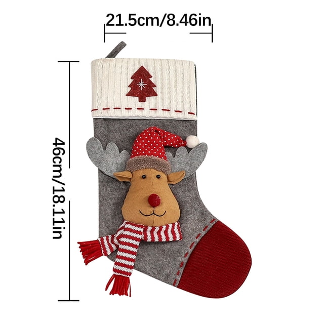 Christmas Tree Bag 46 cm Santa Claus Snowman Design Nonwoven Holiday Decoration for Home or Tree