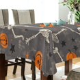 thumbnail image 5 of Yayeee Tablecloths 54" x 72" Rectangle Wrinkle Resistant Party Table Cover, Gray Halloween Skeleton, 5 of 8