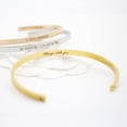 thumbnail image 4 of Personalized Gold Stainless Steel Stretchable Cuff Bangle Bracelet - Laser Engraved Dainty Bracelet - Non Tarnish - Stackable Bracelet - Gift for Her Gift Set, 4 of 13