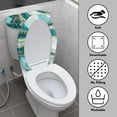 thumbnail image 3 of SEANATIVE Green Marble Print Toilet Lid Covers for Bathroom Toilet Lid Dust Cover and Toilet Tank Lid Cover 2 Pieces Toilet Seat Cover Protector with Elastic Bottom Toilet Seat Cover Protector, 3 of 7