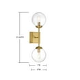 thumbnail image 6 of Trade Winds Angie 2-Light Wall Sconce in Natural Brass, 6 of 7