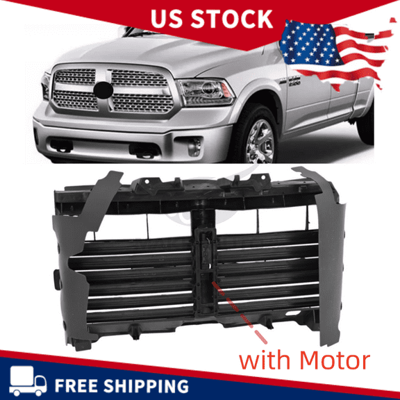 Front Bumper Shutter With Actuator Fits For Dodge Ram 1500 2013 2014 2017 2018 68302660AB