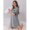 thumbnail image 4 of Ekouaer Night Gowns for Adult Women Plus Size Nightgowns Cotton Night Shirts for Women Sleep Shirt, 4 of 6