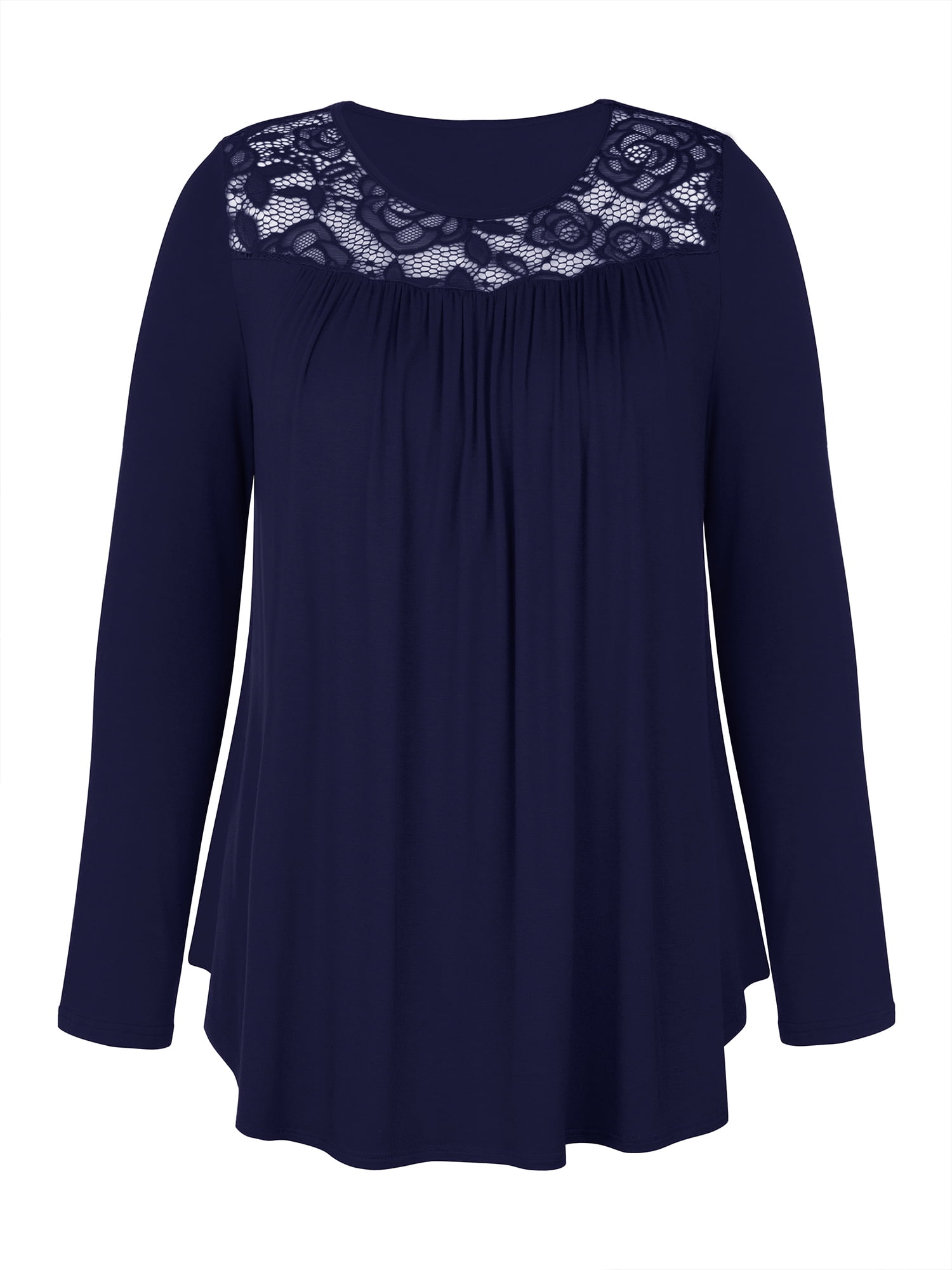  LIENRIDY Women Plus Size Tops Casual Blouses Lace Short Sleeve  Shirts for Women, Aicd Blue, M : Clothing, Shoes & Jewelry