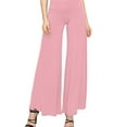 thumbnail image 3 of MBJ WB1104 Womens Wide Leg Palazzo Lounge Pants M PINK, 3 of 4
