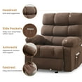 thumbnail image 6 of JONPONY Rocker Recliner Chair, Ergonomic Lounge Chair for Living Room,Small Spaces with Rocking Function,Side Pocket,Brown, 6 of 8