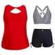 thumbnail image 2 of Traje de Baño de Corte Alto para las Mujeres Traje de Baño de Cintura Alta para las Mujeres Moda Color Sólido con Cojín de Pecho sin Soporte de Acero Traje de Baño Dividido con Cordón Suelto, 2 of 6