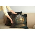 thumbnail image 3 of Ambesonne Fantasy Throw Pillow Cover 2 Pack, Clock Dream Sky Fiction, 18", Brown and Teal, 3 of 6