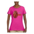 thumbnail image 2 of Wild Bobby, Basketball Fingerprint It's In My DNA, Sports, Women Graphic Tee, Fuschia, 3X-Large, 2 of 5
