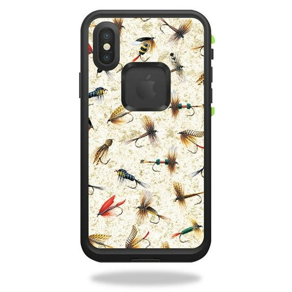 MightySkins LIFIPX-Fishing Flies Skin for Lifeproof Fre iPhone X - Fishing Flies
