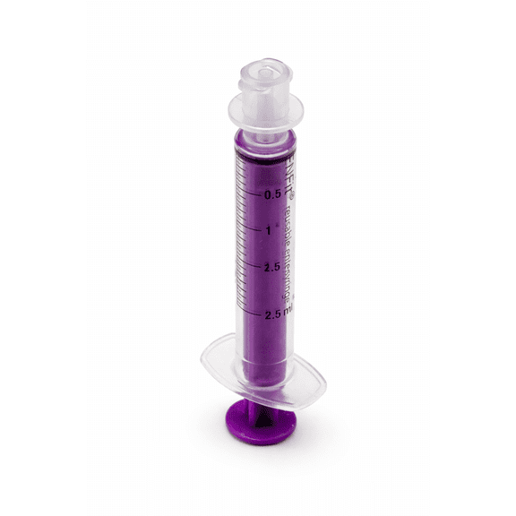 Enfit Reusable Low Dose Syringe with O-Ring Sterile 20 Count 2.5ml
