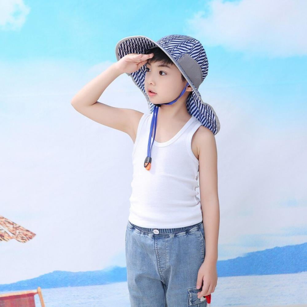 Clearance! Wide Brim Children Sun Hat Kids Bucket Cap Summer Beach Cap Girls Boys Travel Outdoor Fashion Cute Casual Hats A5