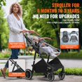 thumbnail image 5 of VEVOR Standard Baby Stroller, Infant Toddler Stroller with Bassinet, 3rd-Gear Adjustable Backrest & Foldable & Reversible Seat, Carbon Steel Newborn Stroller with Leg Cover and Mesh Net, Dark Grey, 5 of 5