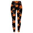 thumbnail image 6 of mgoYE Halloween Pjs Pants Women High Waist Printed Yoga Pants Holiday Tights Womans Leggings Size XXL, 6 of 7