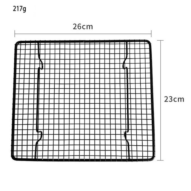 WinWay Cake Cooling Rack for Baking Cake Pastry Bread Pie Biscuit Dish Tray Nonstick Stainless Steel Biscuit Dish Tray Kitchen Tool,26x23cm