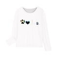 thumbnail image 4 of Darzheoy Toddler Fashion Print Top Tee Kids Girls Tunic Tops Crewneck Soft Solid Color Long Sleeve Comfortable Casual Pullover Sweatshirt 3-13 Y, 4 of 5