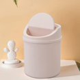 TRAHOO2 L Plastic Mini Desktop Trash Can with Swing Lid, Tiny Swing