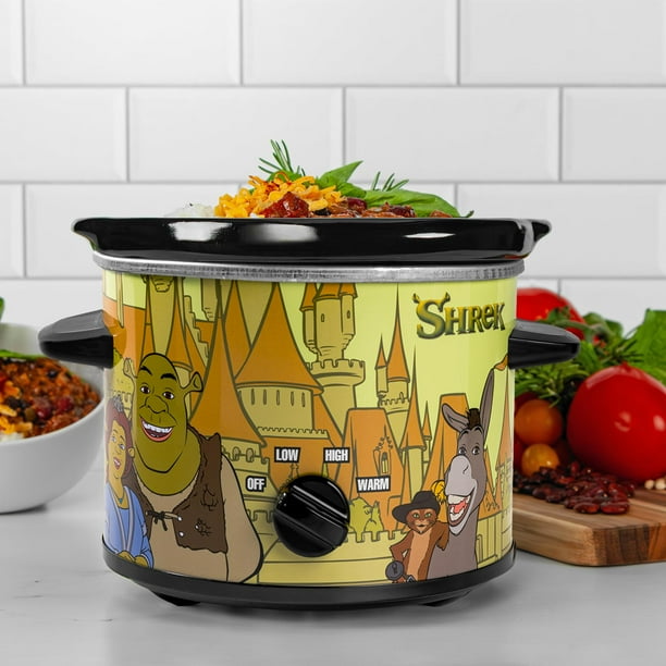 Uncanny Brands Shrek - Olla de cocción lenta de 2 cuartos - Pequeño aparato de cocina