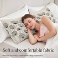 thumbnail image 5 of Farmhouse Dandelion Body Pillow Covers 20"x60", Spring Modern Country Flower Black Beige Soft Brushed Microfiber Breathable Throw Pillow Covers, Pillowcase with Zipper for Couch Sofa Bedroom, 5 of 9
