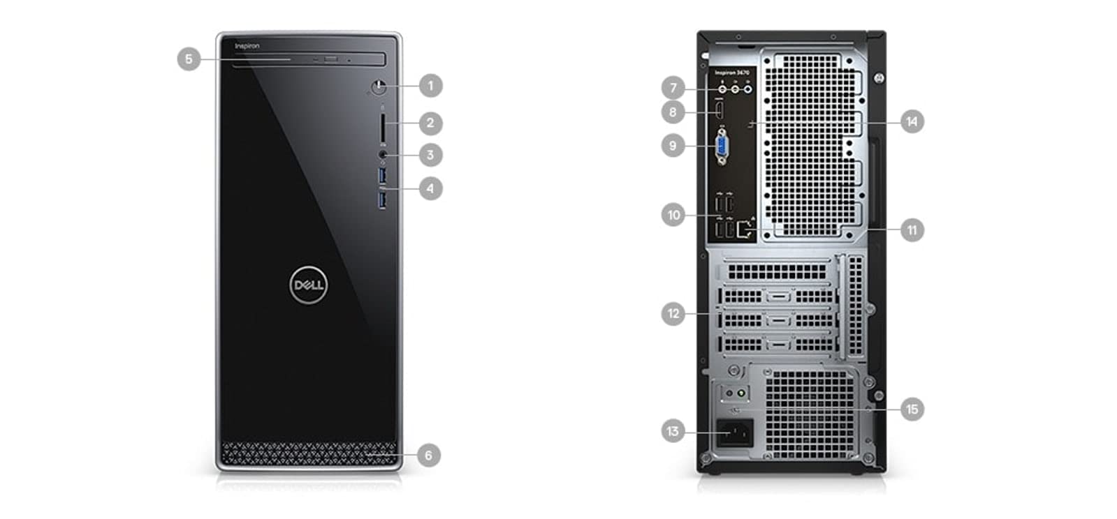 DELL Inspiron 3670 - Core i3 8100 3.60GHz 4GB 1000GB□1週間保証