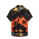 thumbnail image 1 of Camisas de Manga Corta para Hombre Impresas Turndown Collar Superior, Estirable Casual de Manga Corta Blusa, 1 of 5