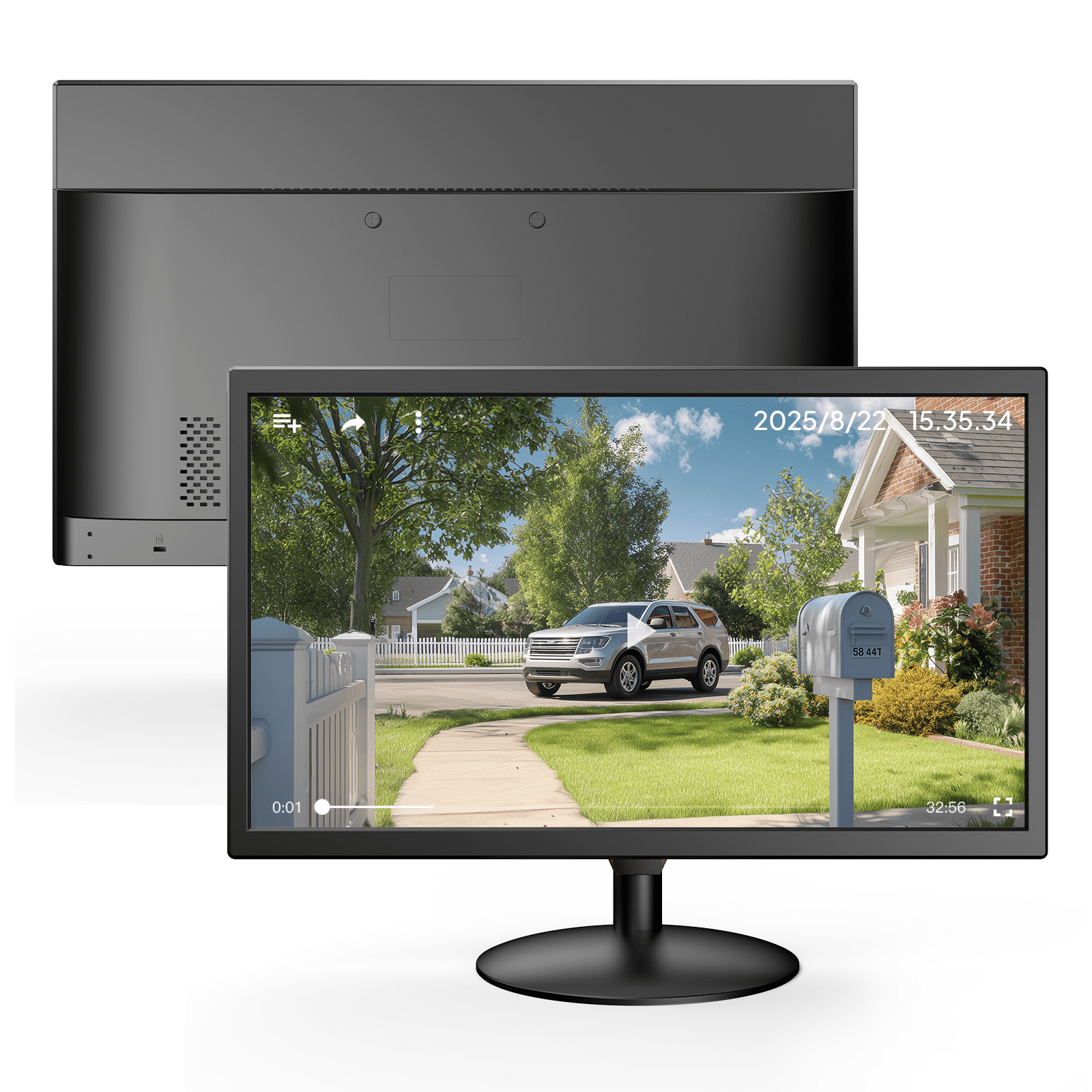 Eyoyo 22inch Video Monitor With HDMI VGA AV BNC USB Input,Speaker,1080P FHD LED Screen, Built- in Speakers, Video Monitor for CCTV NVR DVR