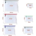 16Pcs,5"x 7"- Mesh Zipper Pouch Document Folders Bag Plastic Zip File ...