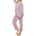 thumbnail image 6 of GTEYOIJN Women's Fleece Pajama Sets 2 Piece Outfits Long Sleeve Top Wide Leg Pants Lounge Matching Set 2026 Fall Winter Womens Pajama Sets Pajamas Comfortable Tops Sleep Pants Sleepwearï¼One Size), 6 of 6