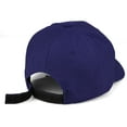 thumbnail image 4 of Daxton Premium Mid Profile Hat Semi Curved Visor Navy Cap Black Gold Gothic Embroidered, Number 0, 4 of 4