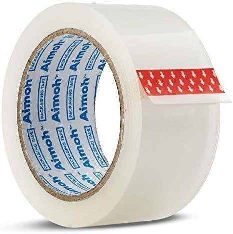 Aimoh Heavy Duty Clear Packing Tape for Shipping and Moving, 60 Yard with 3” Core, 36 Rolls