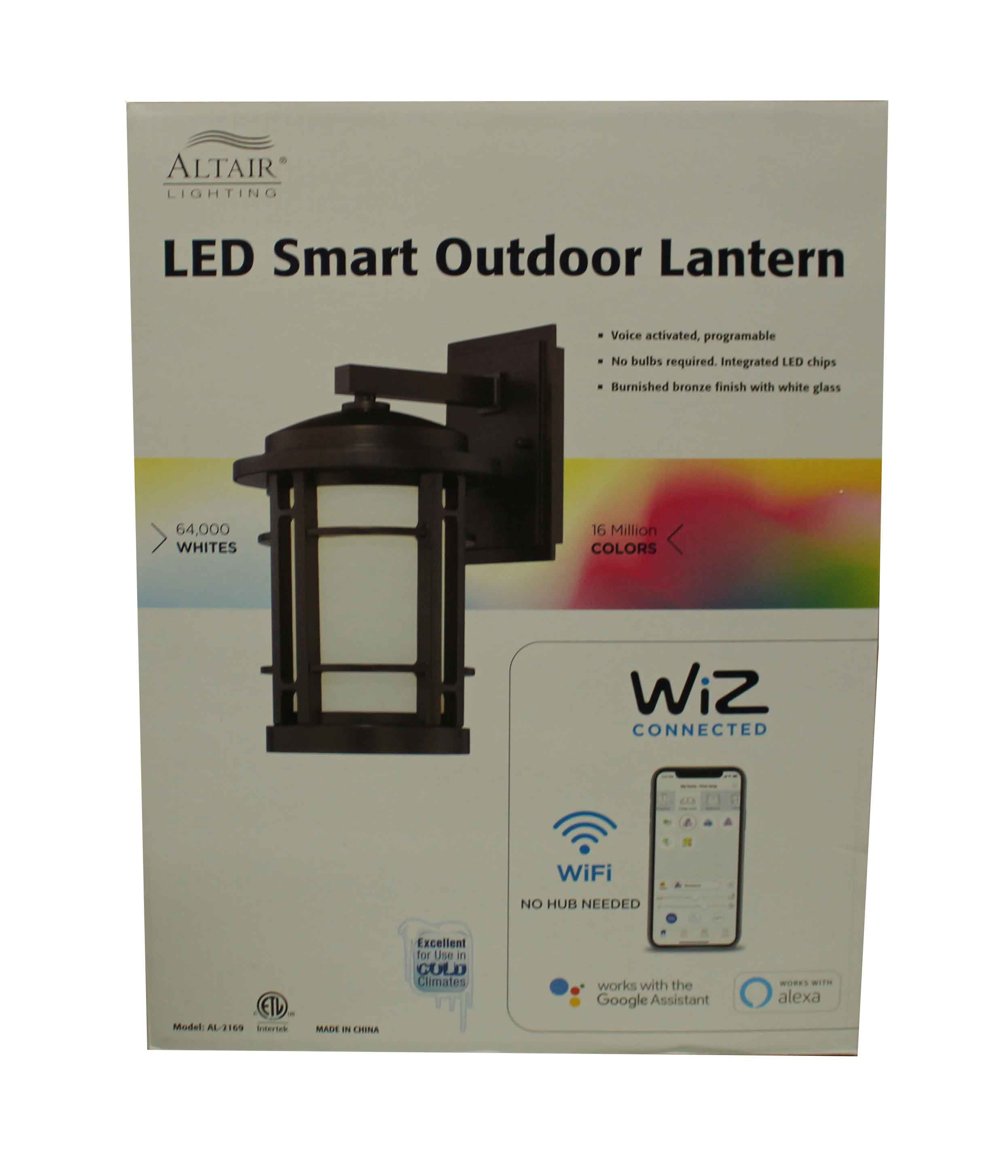 Altair Lighting LED Smart Color Changing Outdoor Wall Lantern 