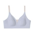 thumbnail image 3 of AOMPMSDX Women'S Comfortable And Traceless Underwear Summer Ultra Thin Style Large Chest Small Shrinking Chest Folding Sagging Bra For Women Blue XXL, 3 of 4