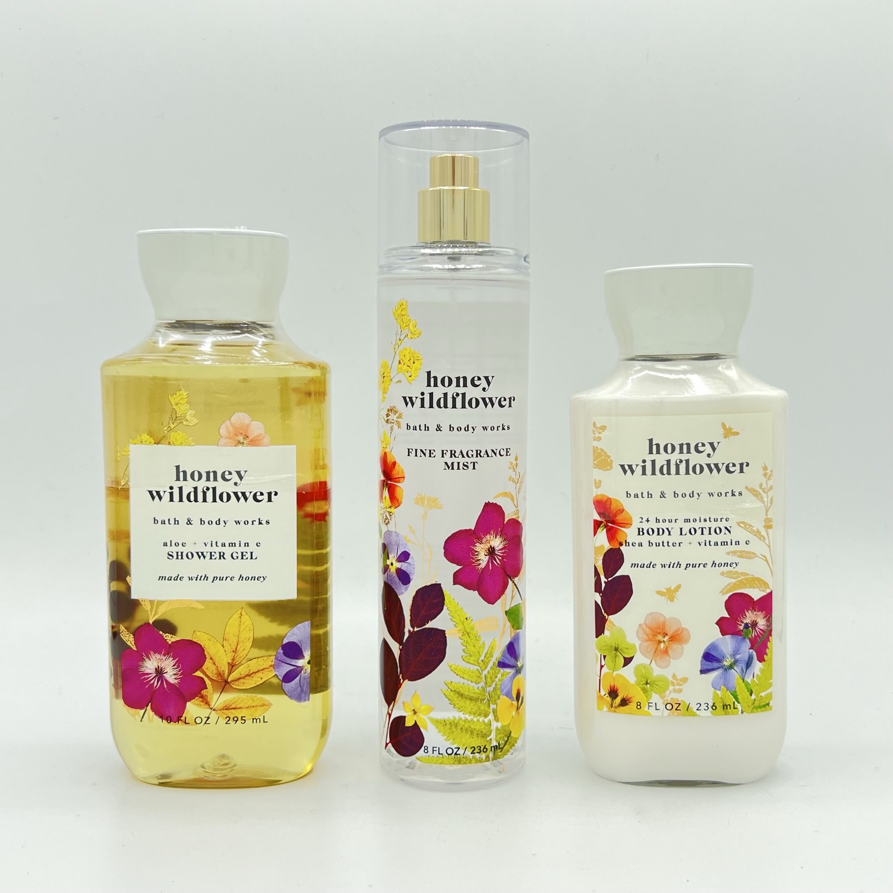 Bath and Body Works Honey Wildflower 10oz Shower Gel, 8oz Fine
