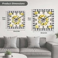 thumbnail image 5 of Summer Lemon Wooden Wall Clock Silent Non Ticking, Farmhouse Black Check Plaid Vintage Square Wall Clocks Battery Operated, Decor Clock for Home Office, Living Room, Kitchen, 10 Inch, 5 of 9
