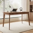 thumbnail image 2 of Home Office Desk Computer Desk, Writing Table with Drawers Study Workstation, Walnut, 39.4"*21.7", 2 of 7