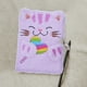 thumbnail image 4 of Diario de felpa con cerradura, cuaderno de animales de dibujos animados, lindo gato, diario difuso, cuaderno de escritura, diario personal, diario para la escuela, hogar, oficina, color morado, 4 of 5