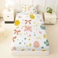 thumbnail image 3 of Erosebridal Happy East Theme Twin Sheet Sets,Watercolor Easter Egg Cute Bowknot Bedding For Kids 3pcs, 3 of 6
