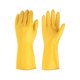 thumbnail image 2 of Amarillo 5 pares de guantes de látex resistentes al desgaste de goma impermeables engrosados ​​para lavavajillas domésticos (S) brillar Electrónica, 2 of 5