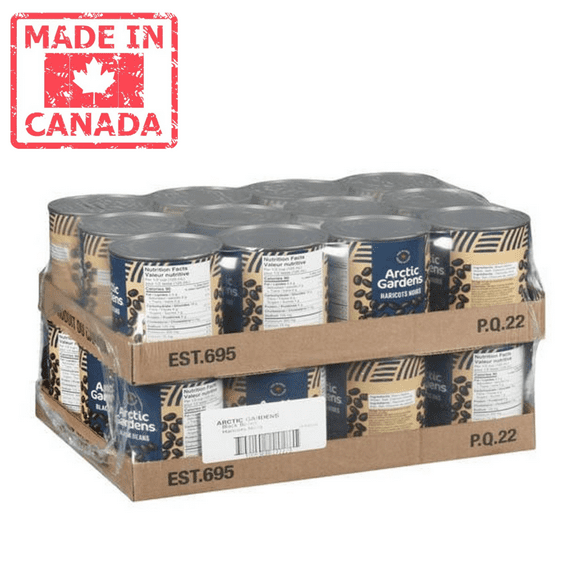 Arctic Gardens Bean Black 540 ML/18.26 oz (24/Case)- Canadian Made