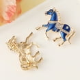 thumbnail image 3 of bestolf Horse Brooch Alloy Enamel Pin with Rhinestones Inlaid Clothes Hats Bags Collar Badge Fashion Accessories, 3 of 8