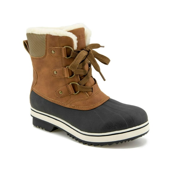 JBU by Jambu Womens Delilah Faux Leather Faux Fur Winter & Snow Boots