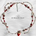 thumbnail image 4 of Collier Style Pastoral Fraise Papillon Design de Niche Perle Imitation Perlée Collier de Clavicule Bijoux de Cou Personnalisés, 4 of 5