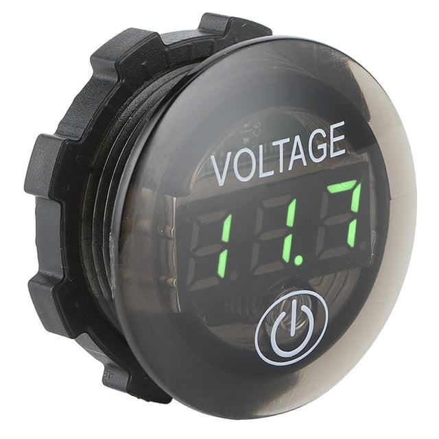 Digital Voltmeter, Car Voltmeter Easy Read Voltage Meter For Monitor The Voltage For Car Motorcycles, Boats Red,Blue,Green