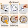 thumbnail image 4 of 12 Sheets Butterfly Rub on Transfer Butterfly Flower Rub on Transfer Stickers Spring Summer Rub on Decal Stickers for Wood Paper Furniture DIY Crafts 5.5 x 5.5 Inches, 4 of 9