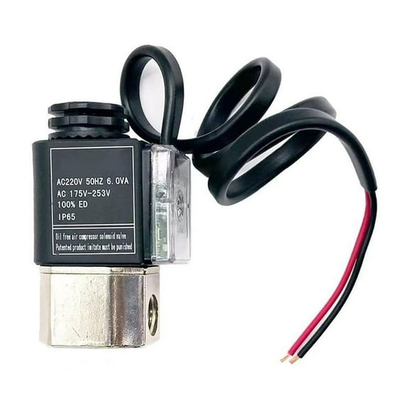 Oil-Free Air Compressor Solenoid Valve Air Pump Accessory For AC 175-253V
