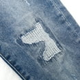 thumbnail image 7 of Kidscool Space Kids Ripped Fashion Elastic Band Inside Soft Slim Jeans,Light Blue,13-14 Years, 7 of 7