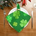 thumbnail image 2 of Coolnut St. Patrick's Day Clover Cloth Napkins Set of 1,Reusable Washable Polyester Dinner Table Napkins for Family,Kitchen,Dining,Party Decor, 2 of 7