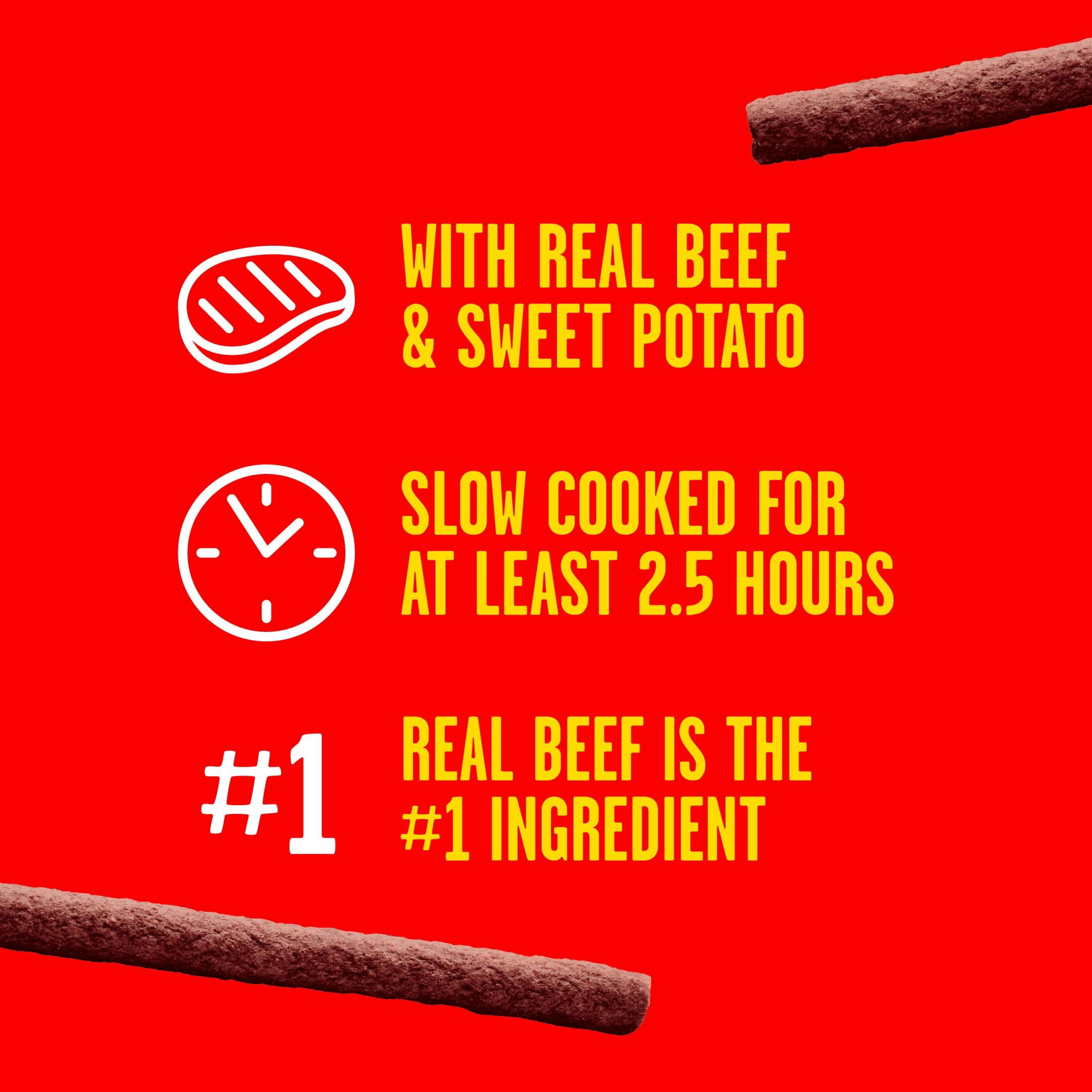 (2 pack) Pup Peroni Mix Stix Dog Treats With Real Beef + Sweet Potato, 5.6 oz Bag