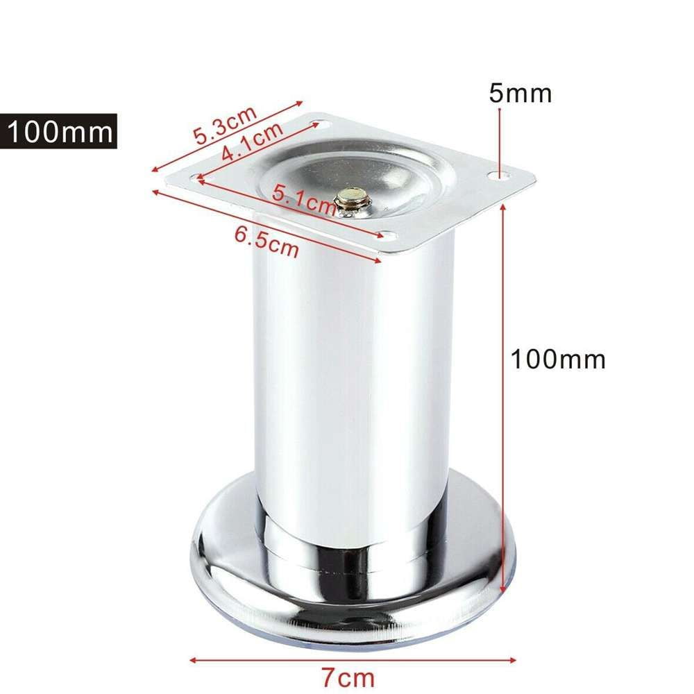 Household Hardware Replacement Raise Height Table Feet Chrome Legs Sofa